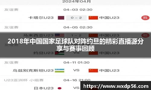 2018年中国国家足球队对阵约旦的精彩直播源分享与赛事回顾